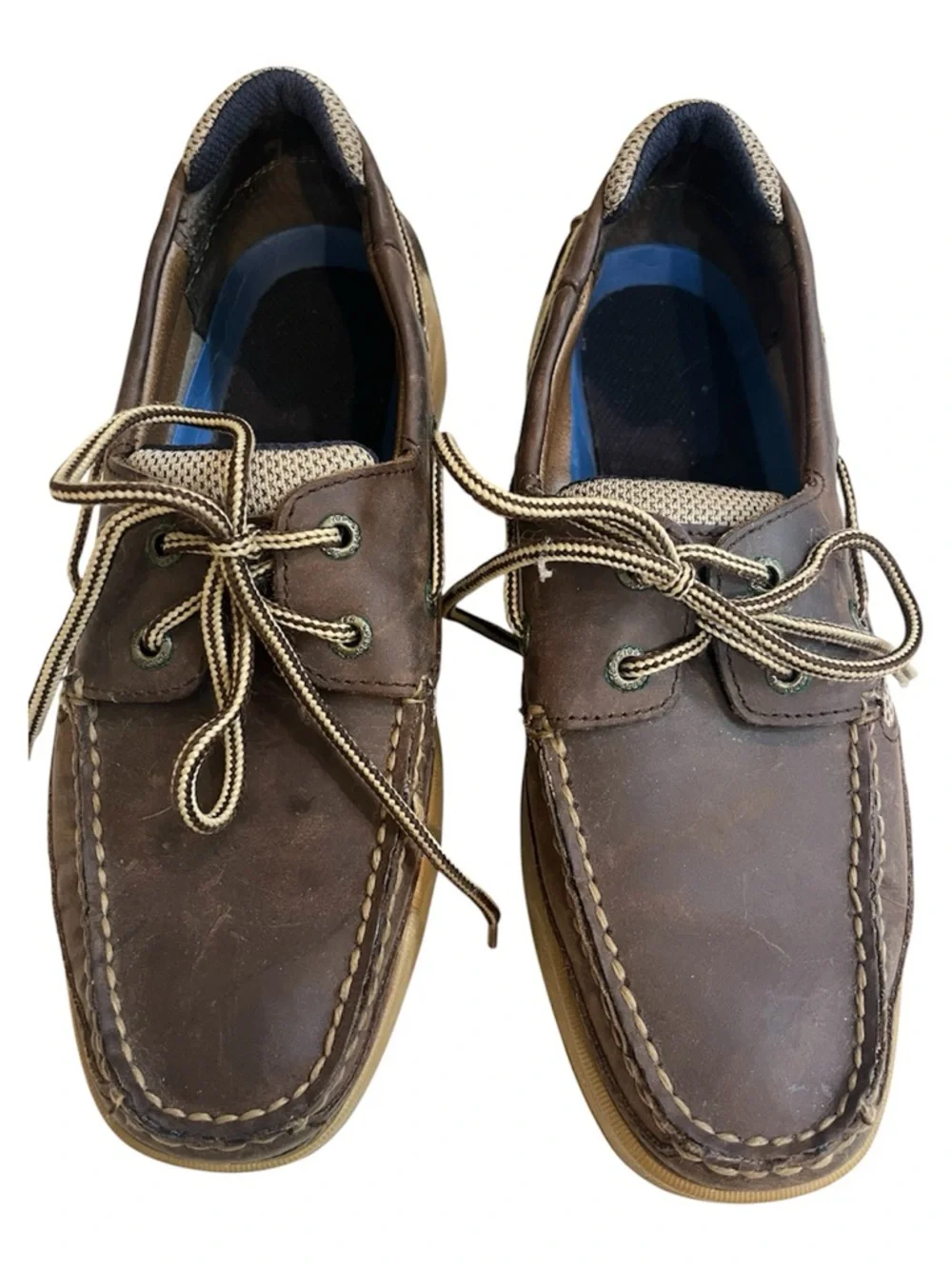 Sperry Topsider Brown Leather Lace-Up Boat Shoes